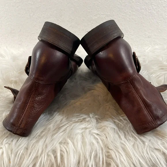 FRYE Veronica Leather Tan Booties Boots Slip On Western Cowgirl Size 8 NEW - Picture 11 of 16